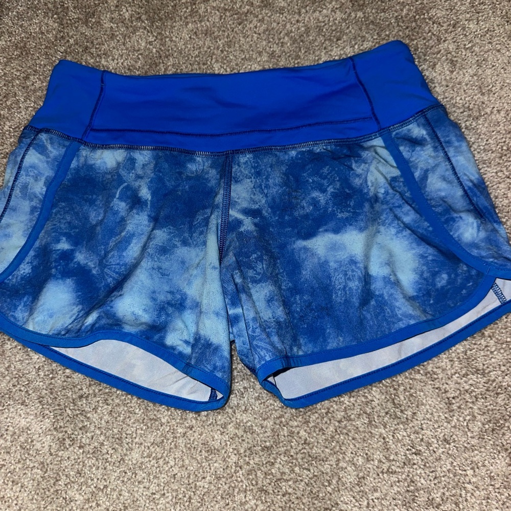 Lululemon Blue Tie-Dye Shorts